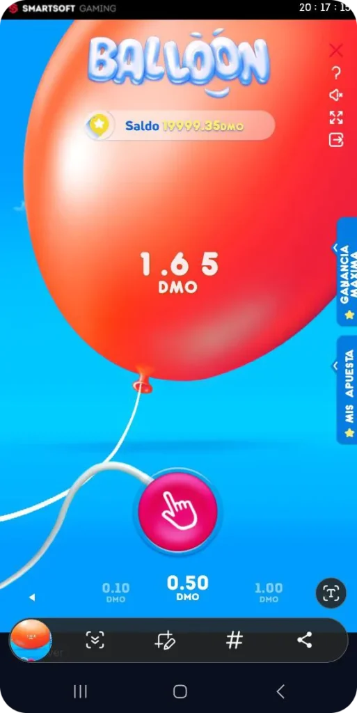 1win Balloon captura de pantalla