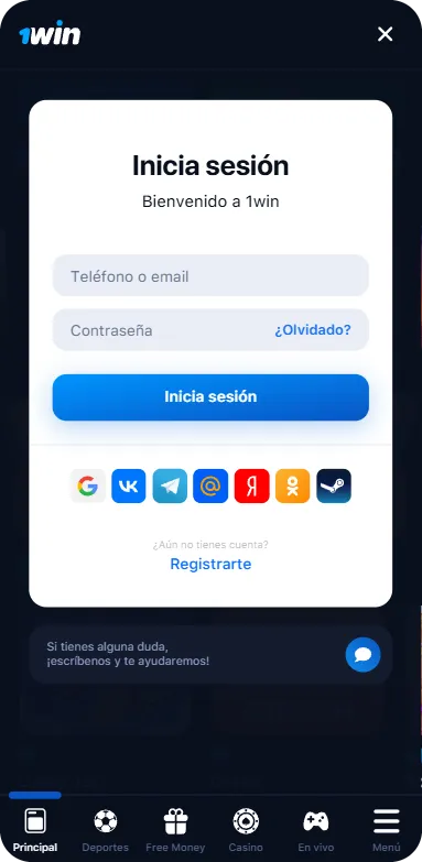 1Win Balloon acceso